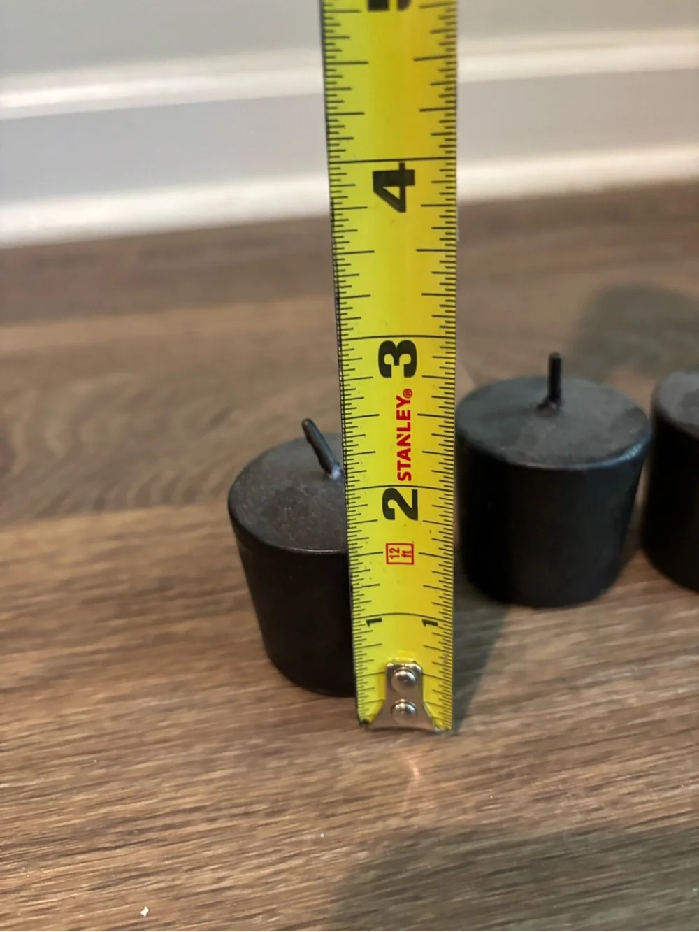 Set of 3 Black Candles for Home Accents